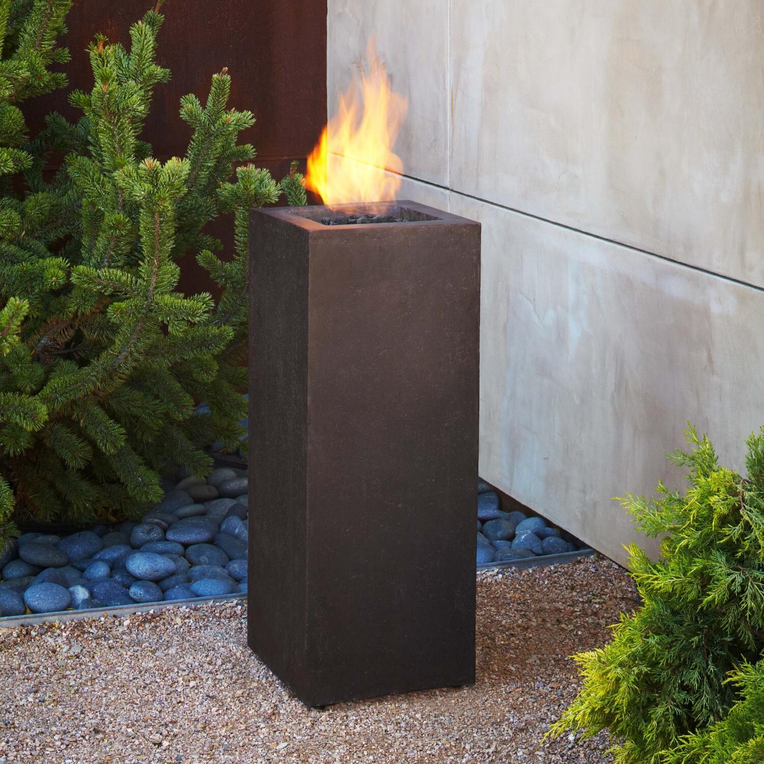 Real Flame Baltic 34Inch Tall Propane Gas Fire Pit Column Kodiak