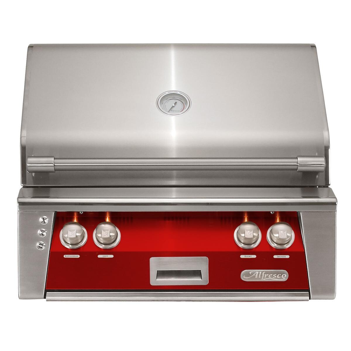 Alfresco Grills ALXE-30SZ-NG-S3002 Alfresco ALXE 30-Inch Built-In Natural Gas Grill With Sear Zone And Rotisserie in Carmine Red thumbnail