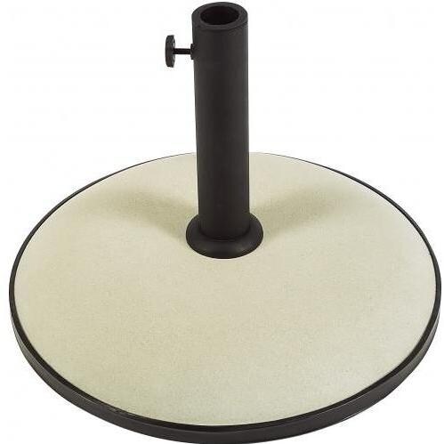 FiberBuilt Round Concrete Umbrella Base White Ultimate Patio