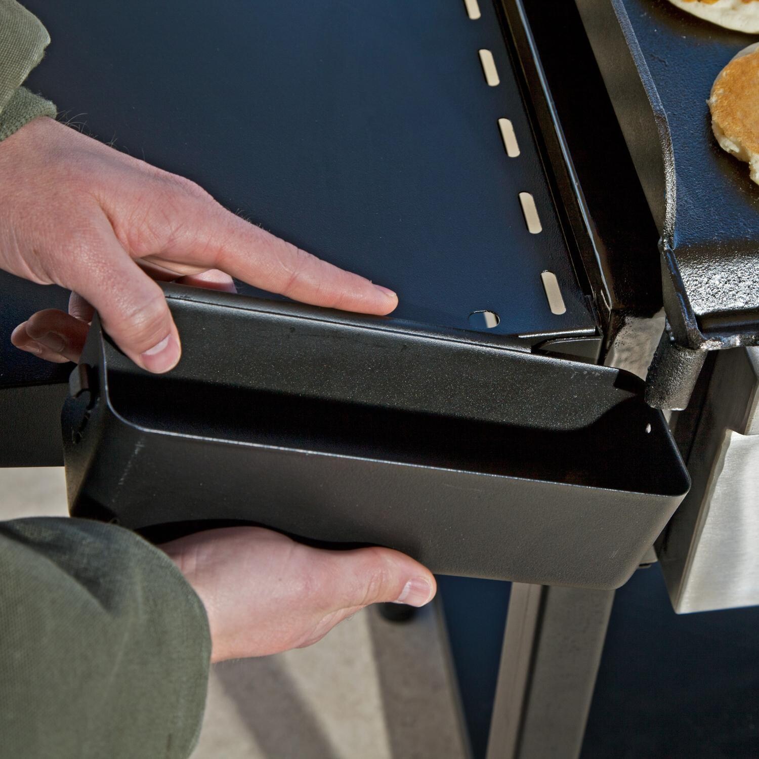 Camp Chef 900 6-Burner Flat Top Propane Gas Grill - Grease Cup - Detail thumbnail