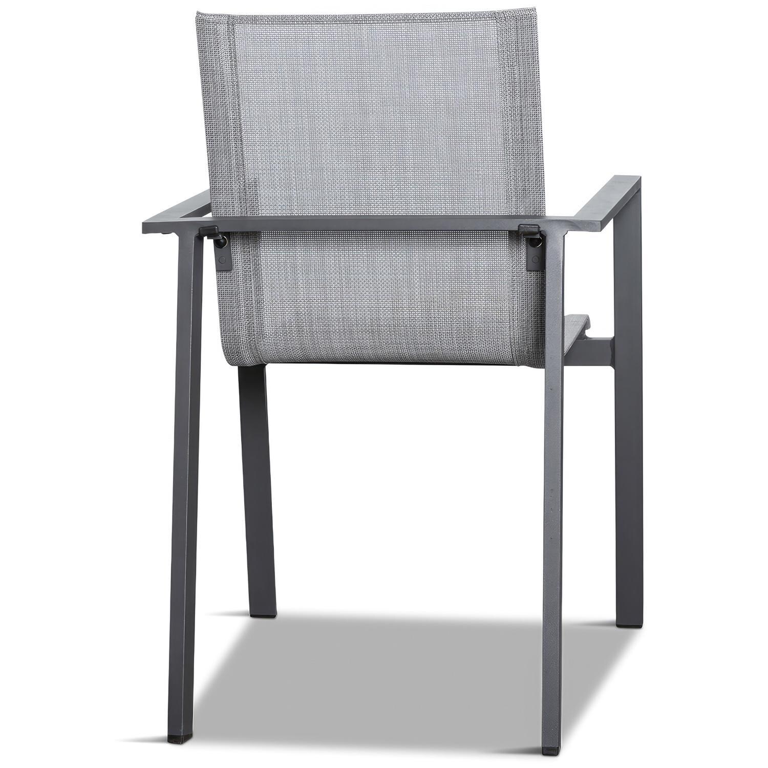 Spring Bay Dining Arm Chair in Slate - Back View - White Background thumbnail