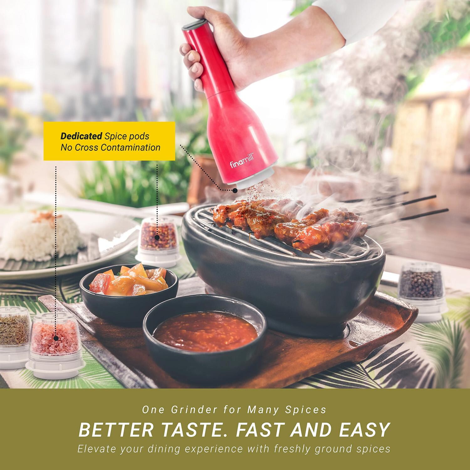 FinaMill GP180134-12SAN Spice Grinder - Sangria - Dedicated Spice Pods thumbnail