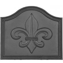 Dagan Industries 22 3/4-Inch Fleur-De-Lis Black Cast Iron Fireback image