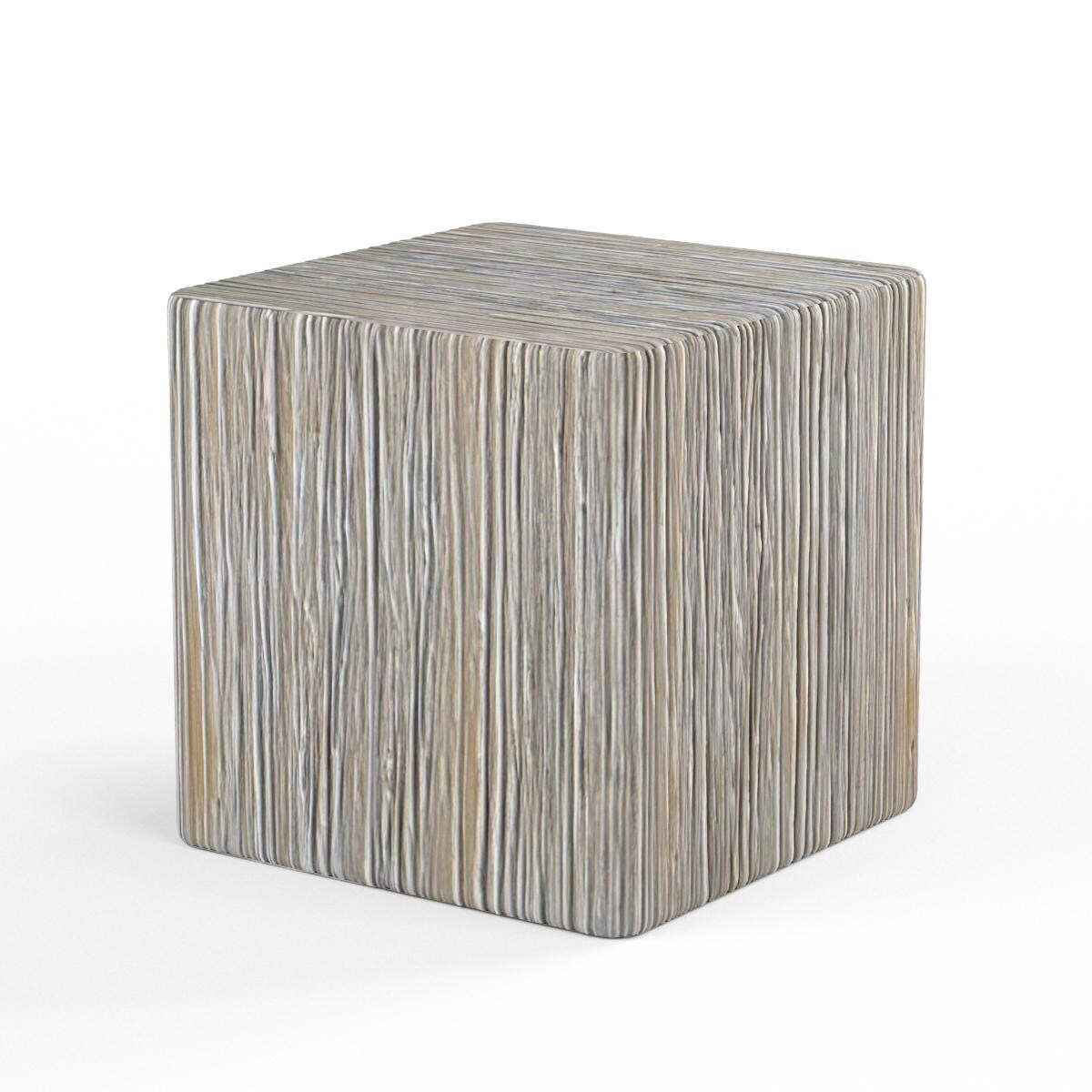 Bazaar 20 Inch Square Fiber Concrete End Table in Natural by Sunset West