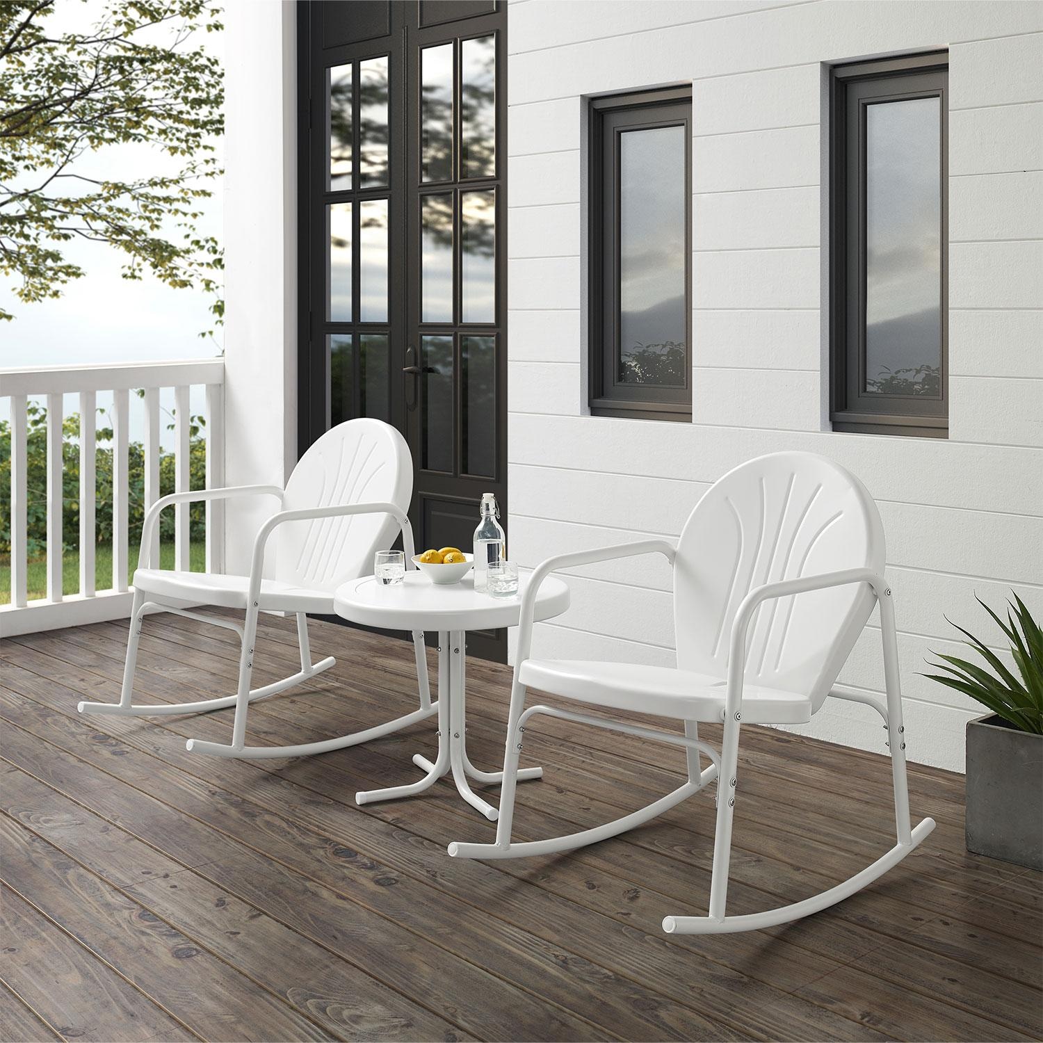 outdoor steel rocking chair