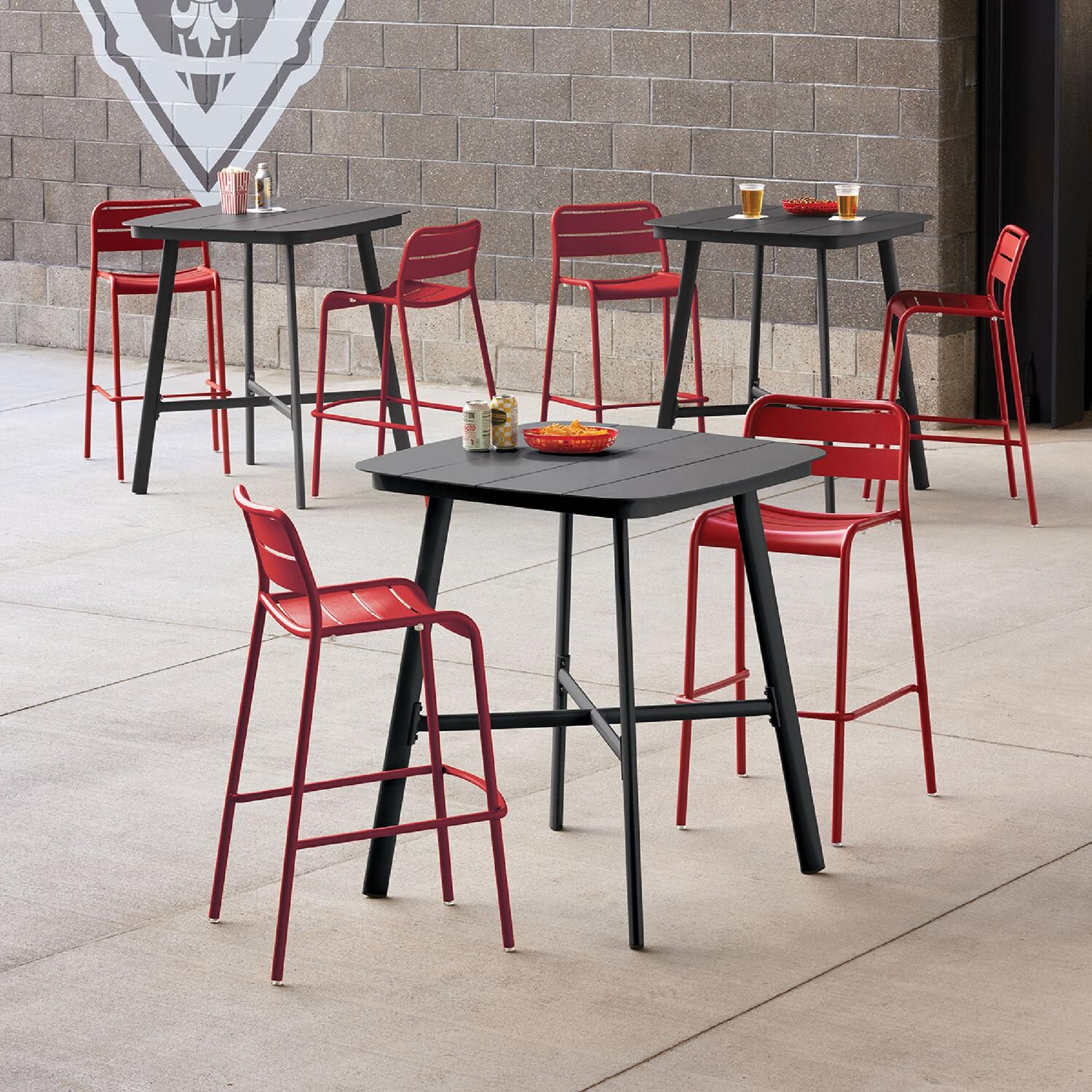 Oxford Garden Kapri Aluminum Bar Stool in Venetian - Patio thumbnail