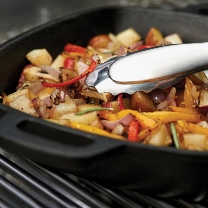 GrillPro Cast Iron Square Pan - 91658 - Roasting Veggies - Lifestyle thumbnail