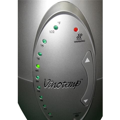 Vinotemp VT-CHILLER SLVR Single Bottle Wine Chiller / Warmer Temp Indicator