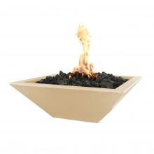 Top Fires by The Outdoor Plus Maya 24-Inch Natural Gas Fire Bowl - Vanilla - Match Light