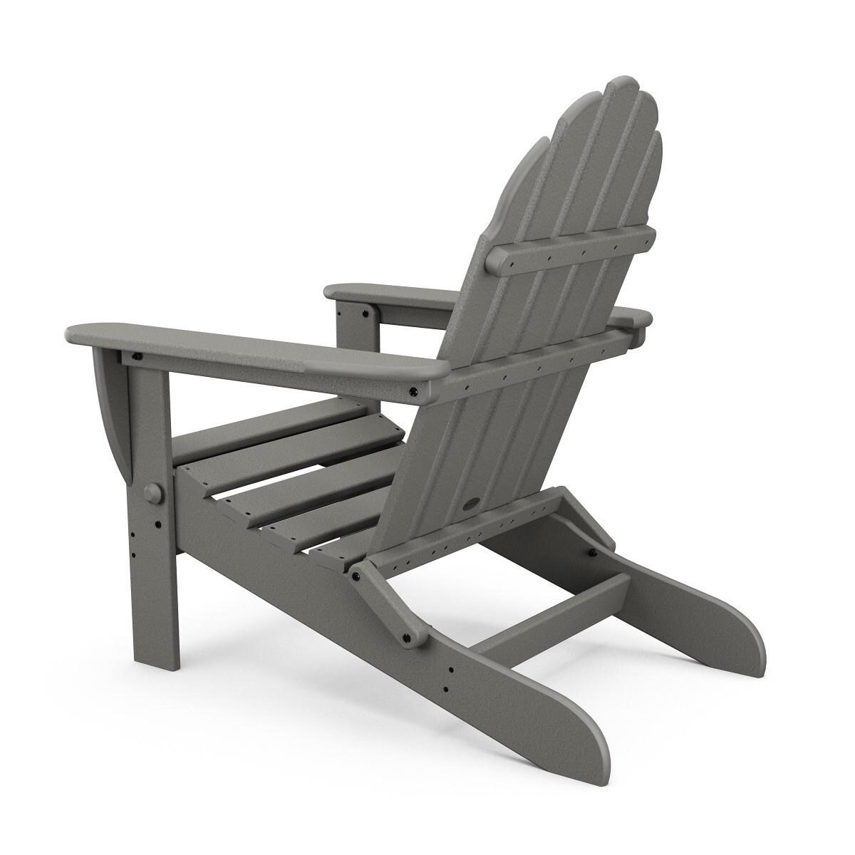 POLYWOOD AD5030GY Classic Folding Adirondack Chair - Back View thumbnail
