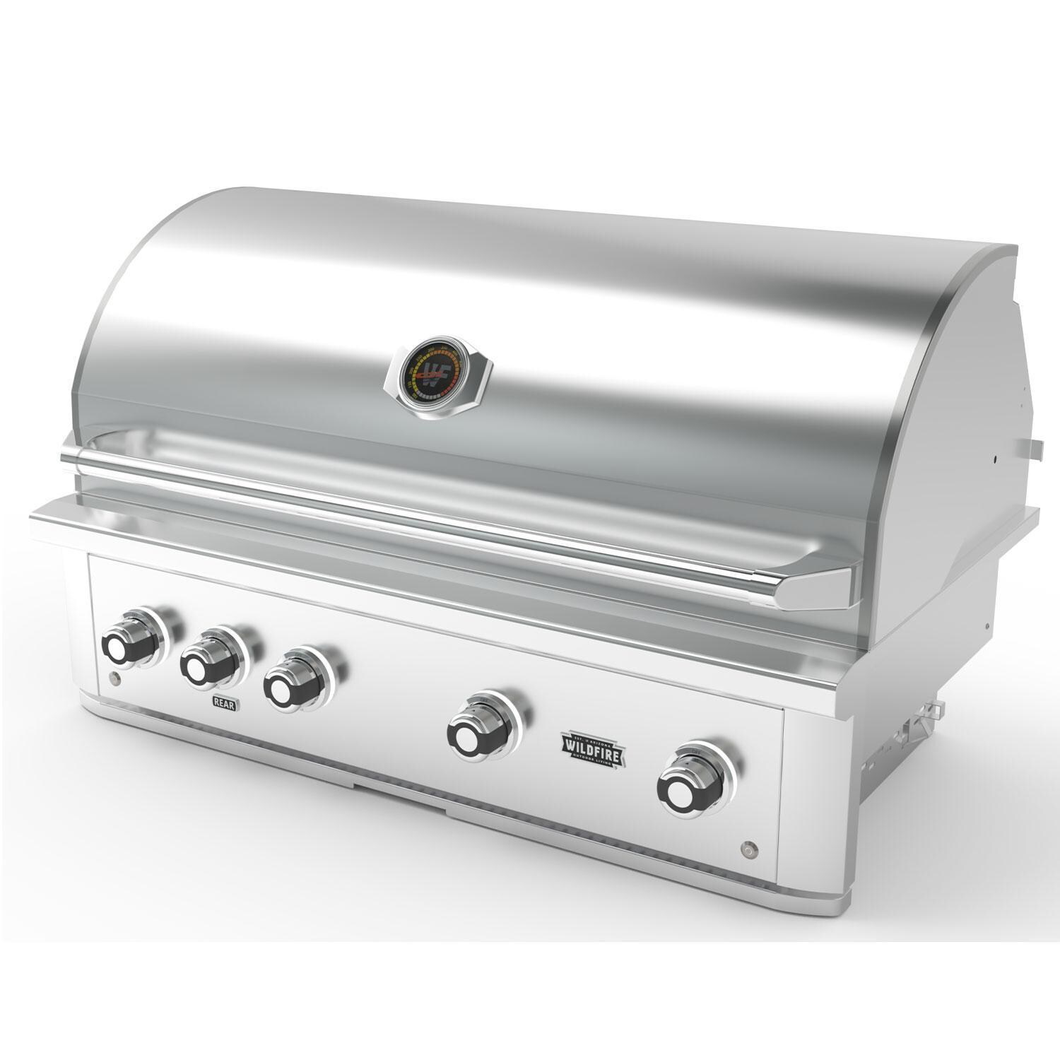 Wildfire Ranch Pro 42-in 304 SS Propane Grill w/ Freestanding Cart - Angled - White Background thumbnail