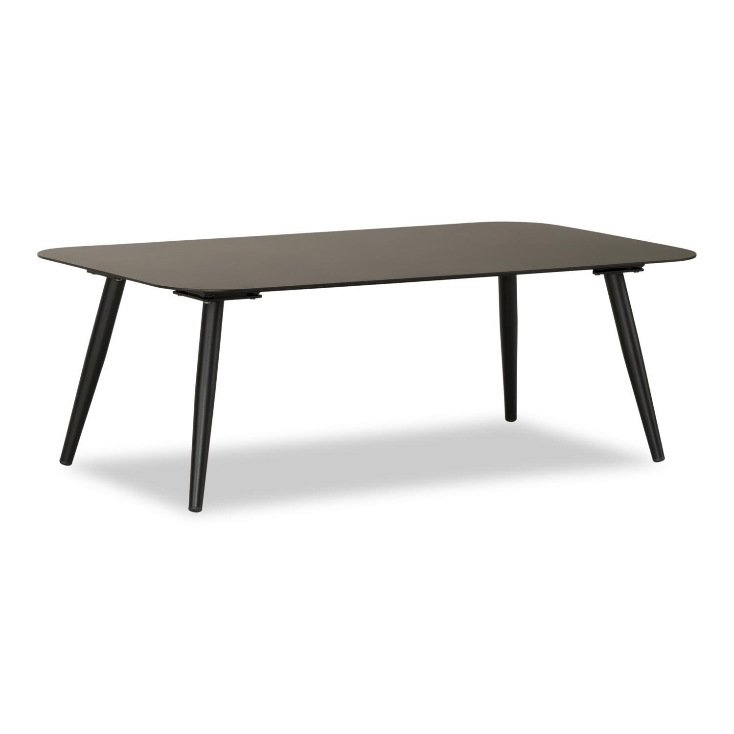 Lakeview Midnight Cove 46 1/2 Inch Black Aluminum Coffee Table - Angled - White Background thumbnail