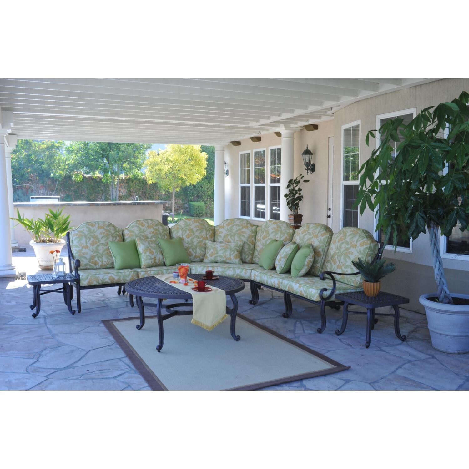 Meadow Decor Athena Sectional Lounge Set With Cushions Mocha Stone Meadow Decor Athena Sectional Lounge Set With Cushions Mocha Stone Ultimate Patio