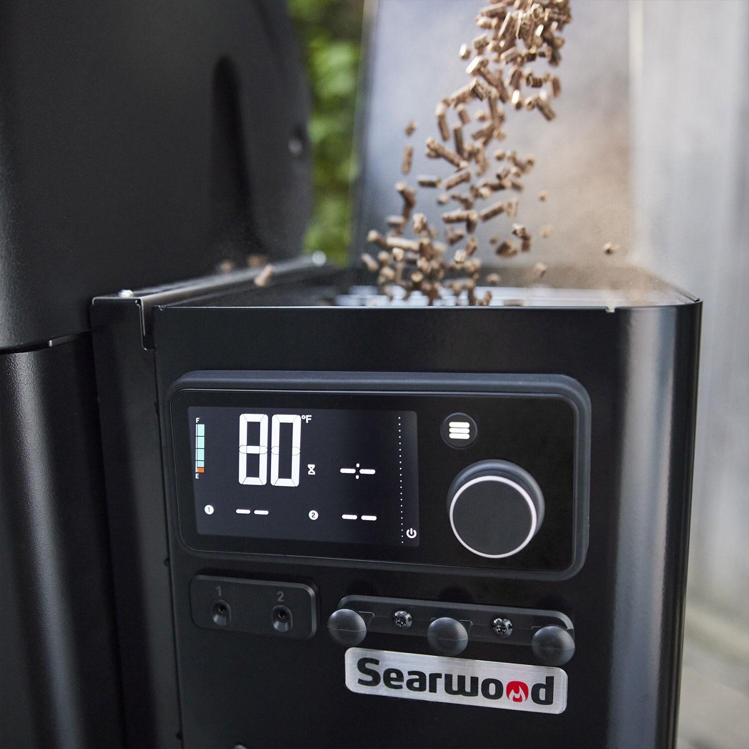 Weber 1500121 Searwood XL 600 Pellet Grill - Pellet Pour - Lifestyle thumbnail