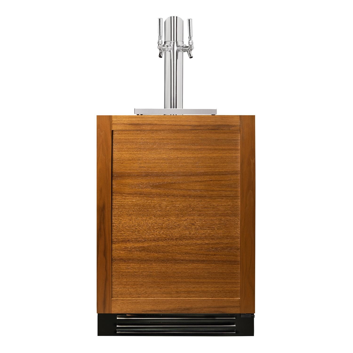 True TUR-24DD-R-OP-C 24 Inch Right Hinge Outdoor Dual Tap Beverage Dispenser - Overlay Ready - White Background thumbnail