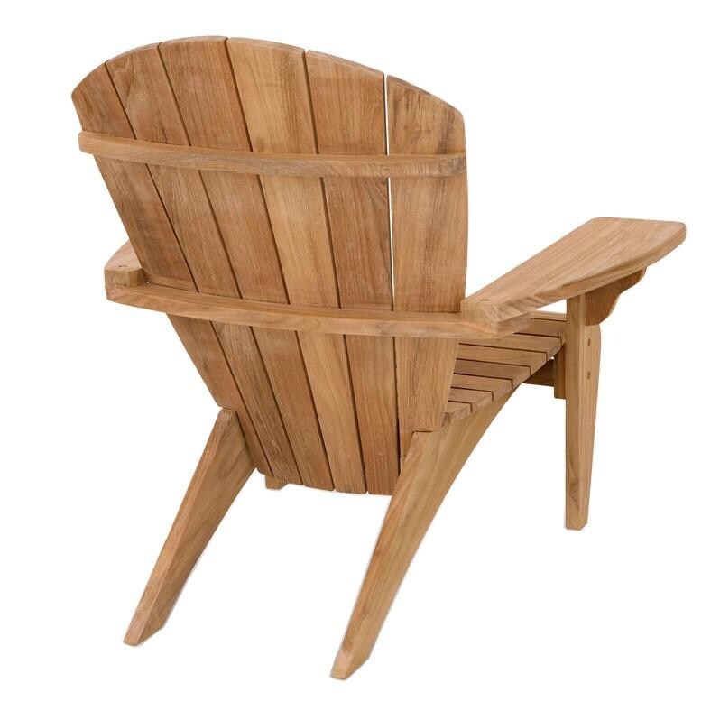 Key Wester Teak Patio Adirondack Chair By Douglas Nance - Back Angle thumbnail