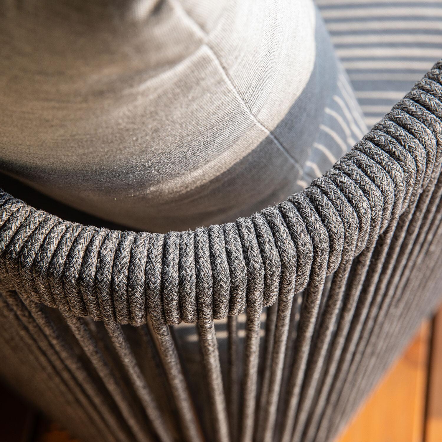 Elementi OS-2503S Capri Outdoor Aluminum Club Chair w/ Sunbrella Cushions - Wicker - Detail thumbnail