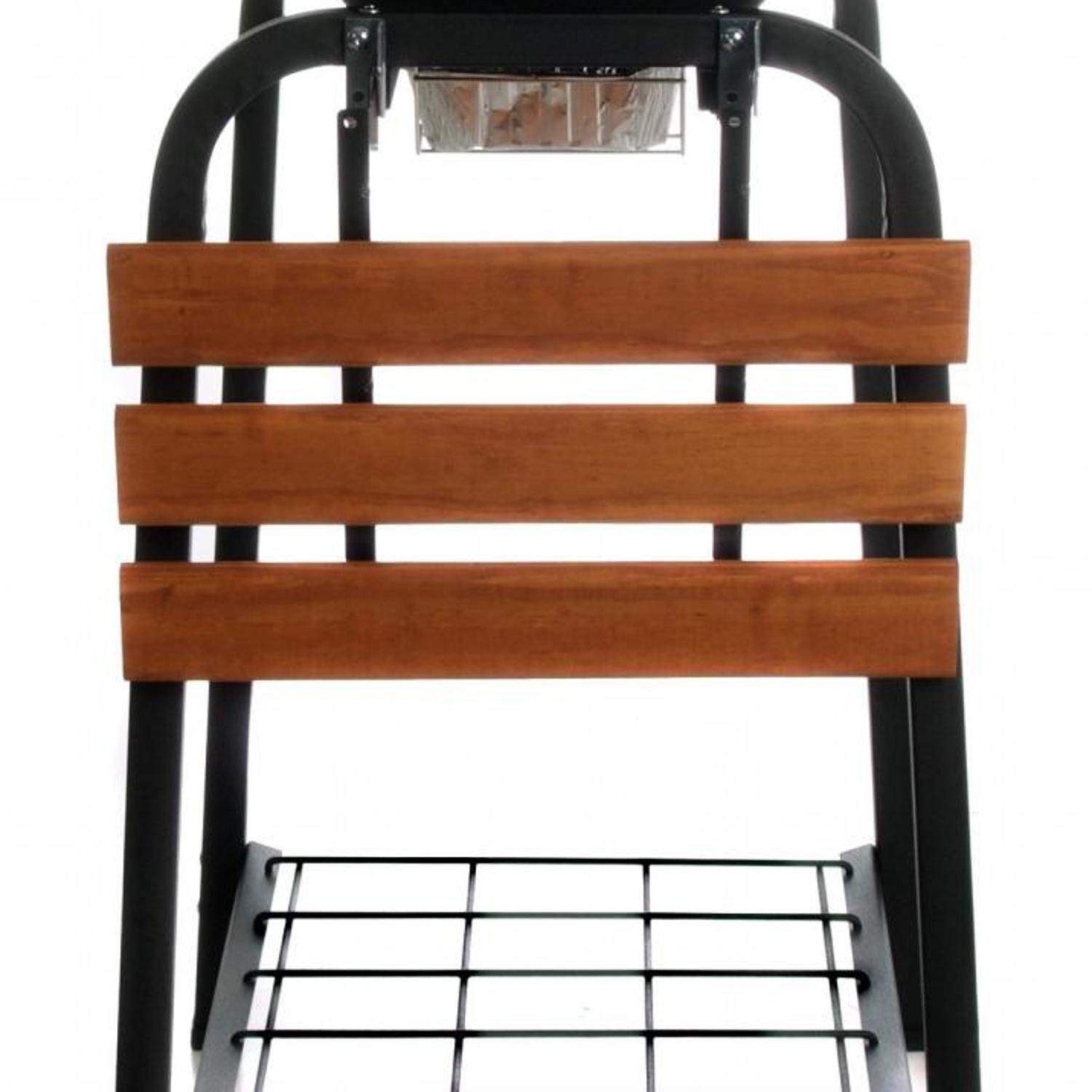 Americana by Meco Electric Grill With Fold Down Side Tables - Wooden Side Shelf Folded Down thumbnail