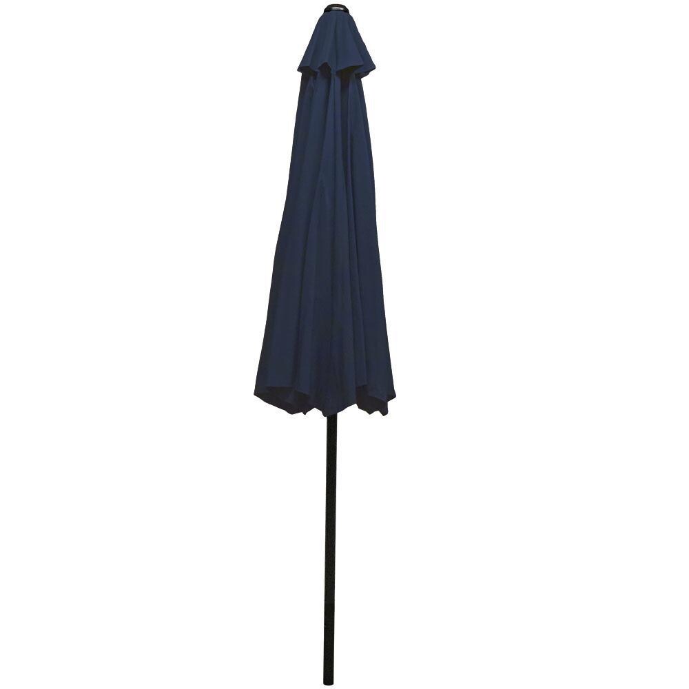 Ultimate Patio 9 Ft. Octagonal Patio Umbrella W/ Crank Lift - Navy Blue - Closed thumbnail