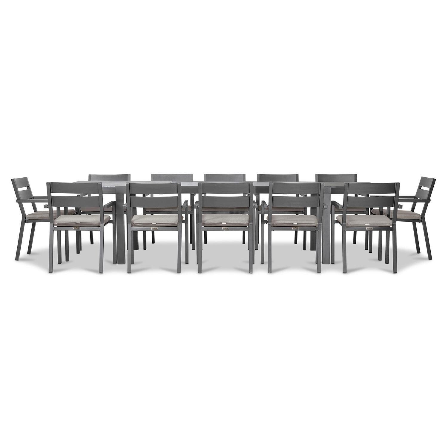 Calm Bay 13 Pc Extendable Dining Set in Slate/Cast Silver by Lakeview - White Background 3 thumbnail