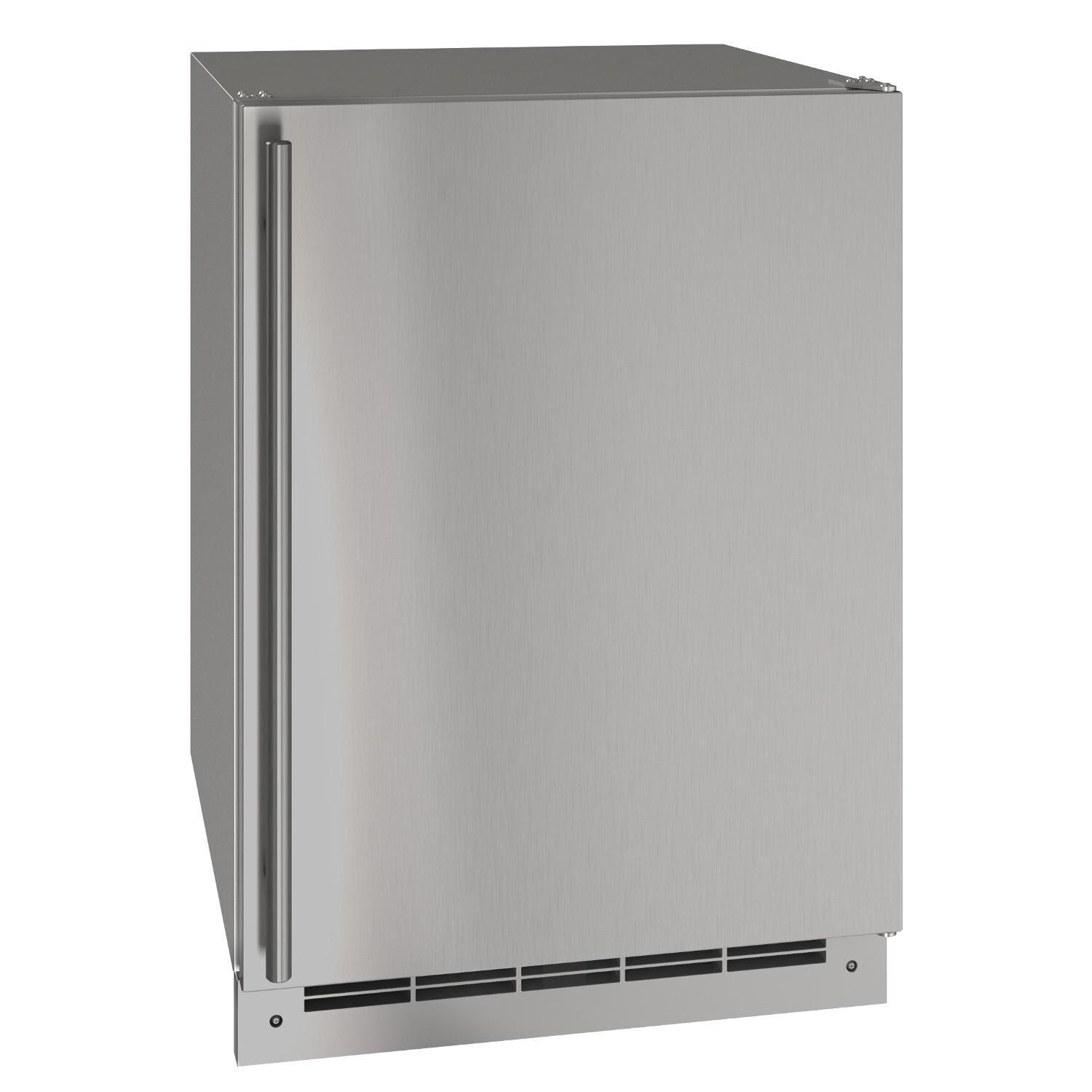 U-Line 24-Inch 5.4 Cu. Ft. Outdoor Rated Solid Door Refrigerator - Stainless Steel - UORE124-SS01A