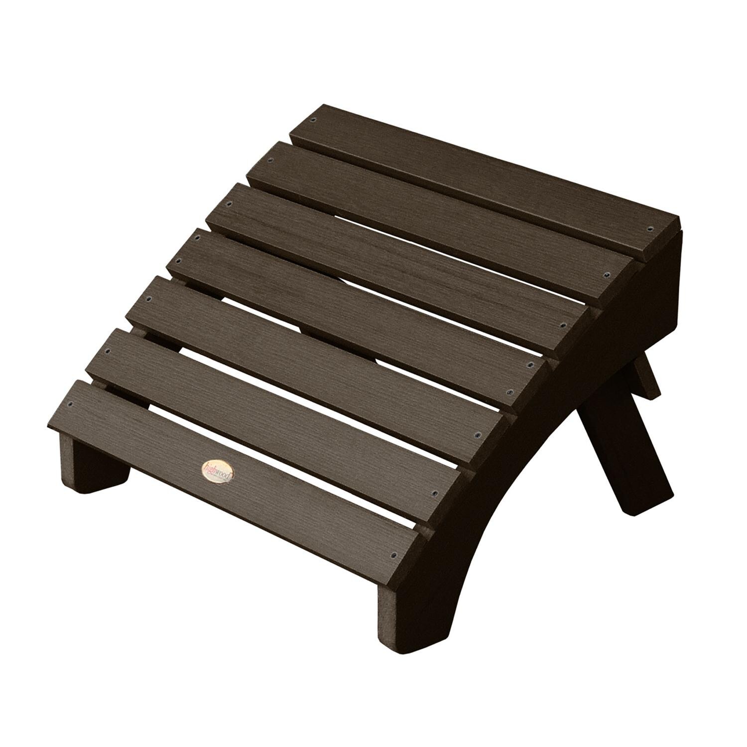 Highwood USA Folding Adirondack Ottoman - Weathered Acorn image