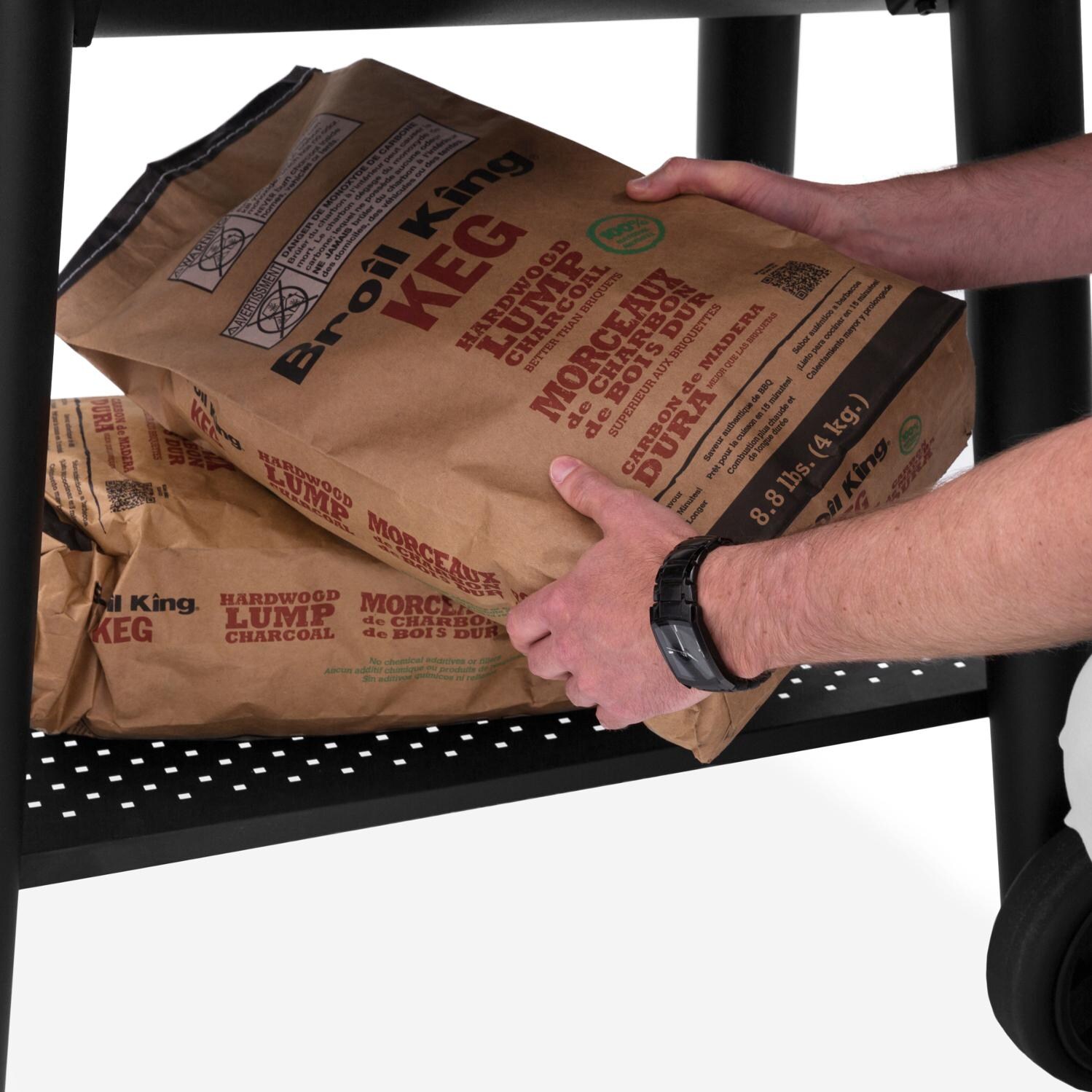 Broil King 958050 Regal Charcoal Offset 500 Smoker - Lower Storage Shelf - Detail thumbnail