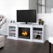 Real Flame Fresno 71-Inch Gel Fireplace Entertainment Center - White - G1200-W image