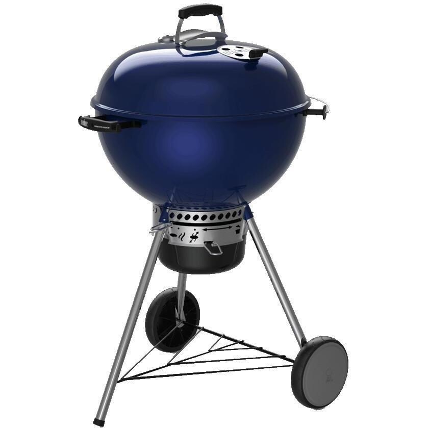 Weber Master Touch 22-Inch Charcoal Grill w/ Gourmet BBQ System Cooking Grate - Deep Ocean Blue - 14516001