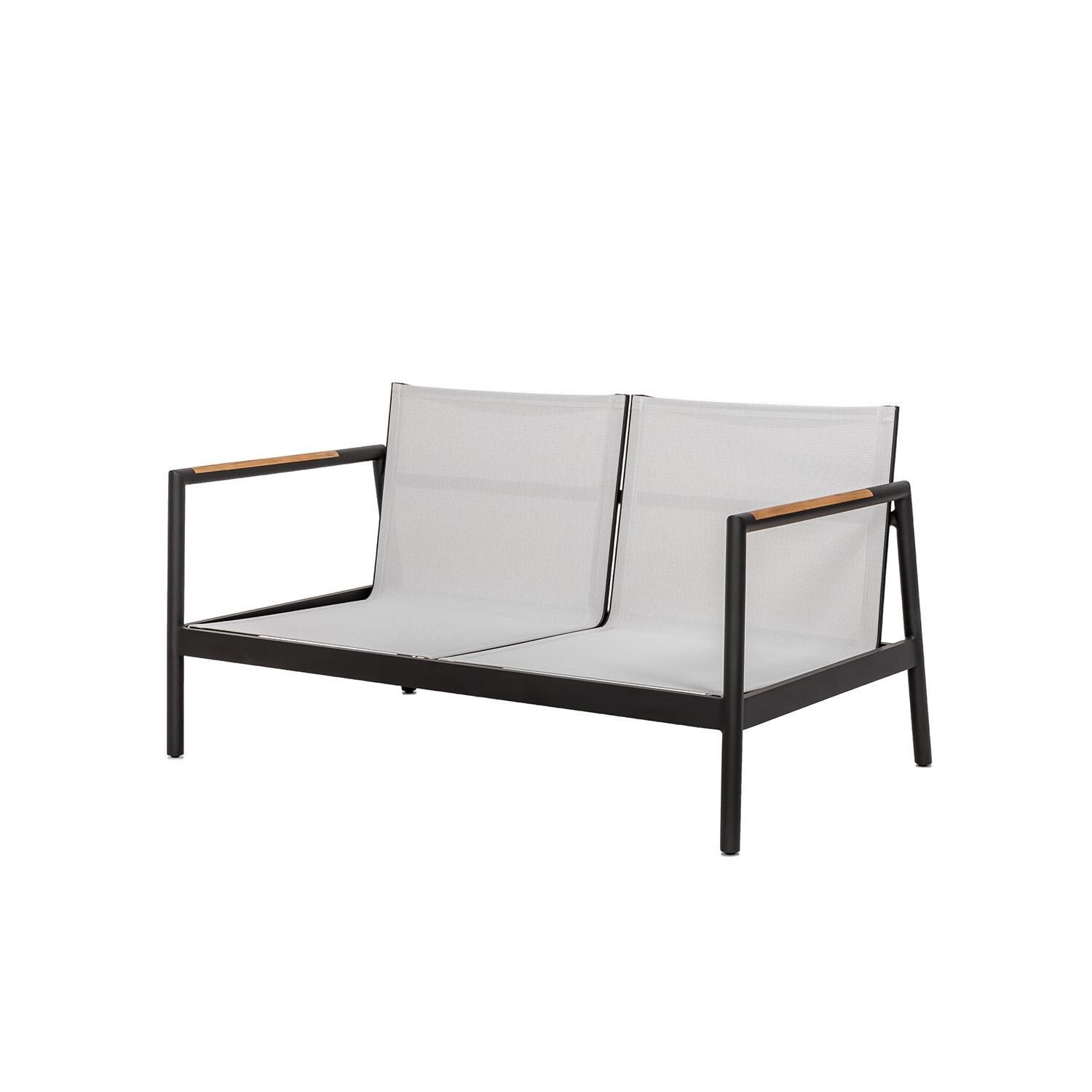 Teak + Table Paros Loveseat in Granite - Frame Side - White Background thumbnail