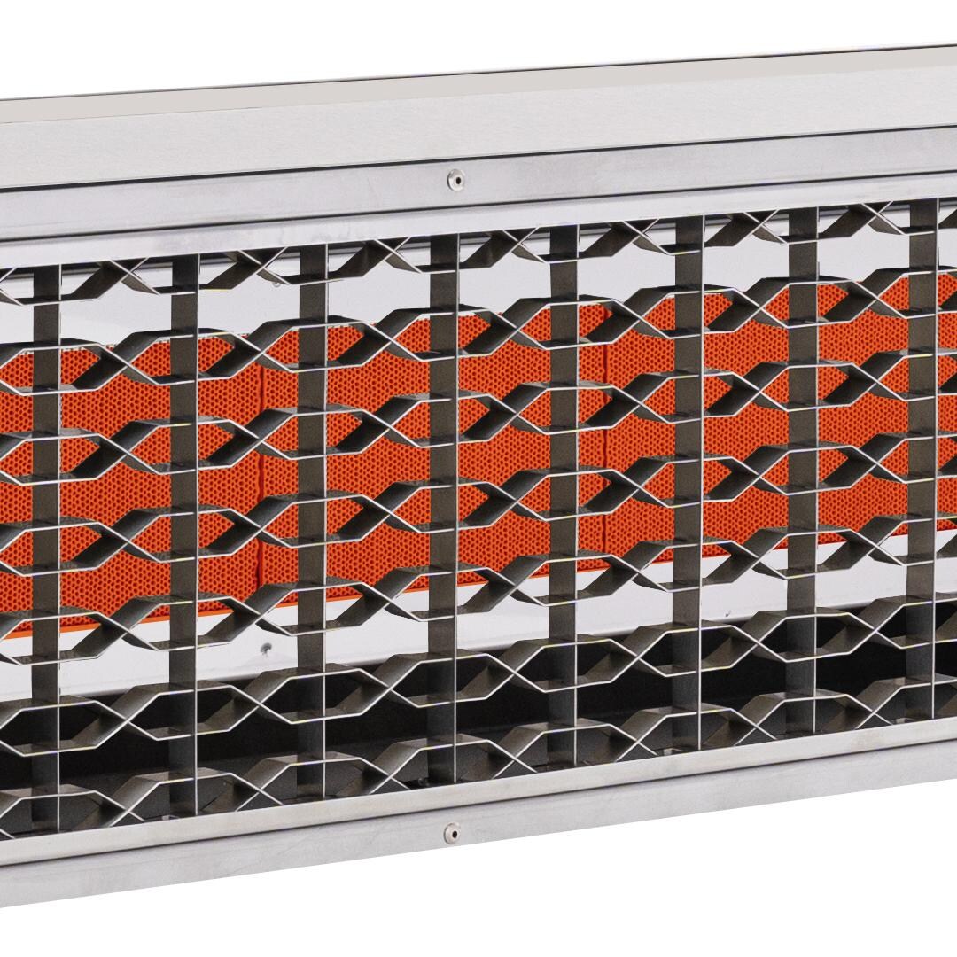 Sunpak 48-Inch Two-Stage 34,000 BTU Propane Stainless Steel Patio Heater With Remote - Close-Up - Detail thumbnail