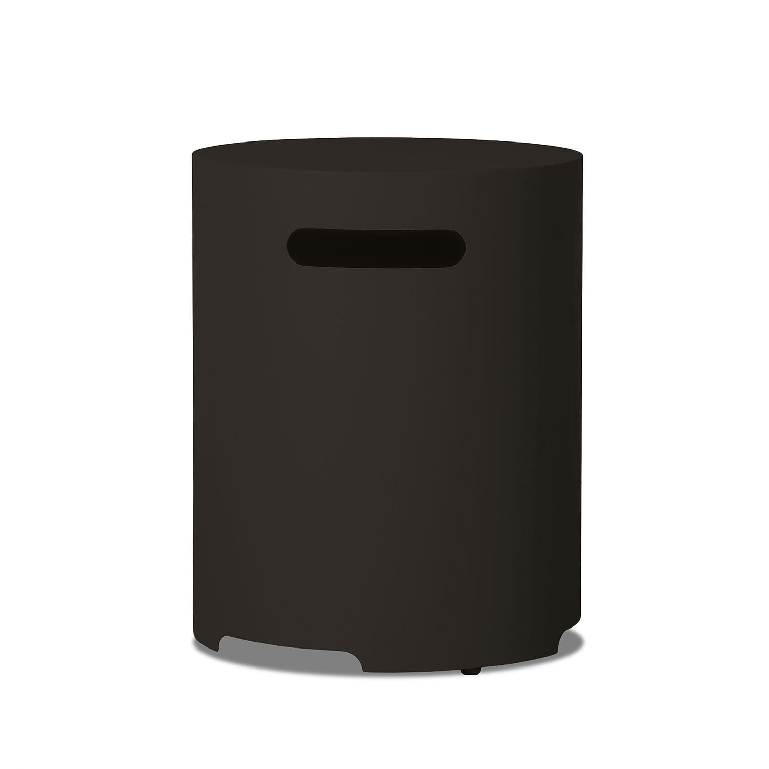 20-in Round Metal Propane Tank Cover in Dark Bronze by Lakeview Outdoor Designs - Handle - White Background thumbnail