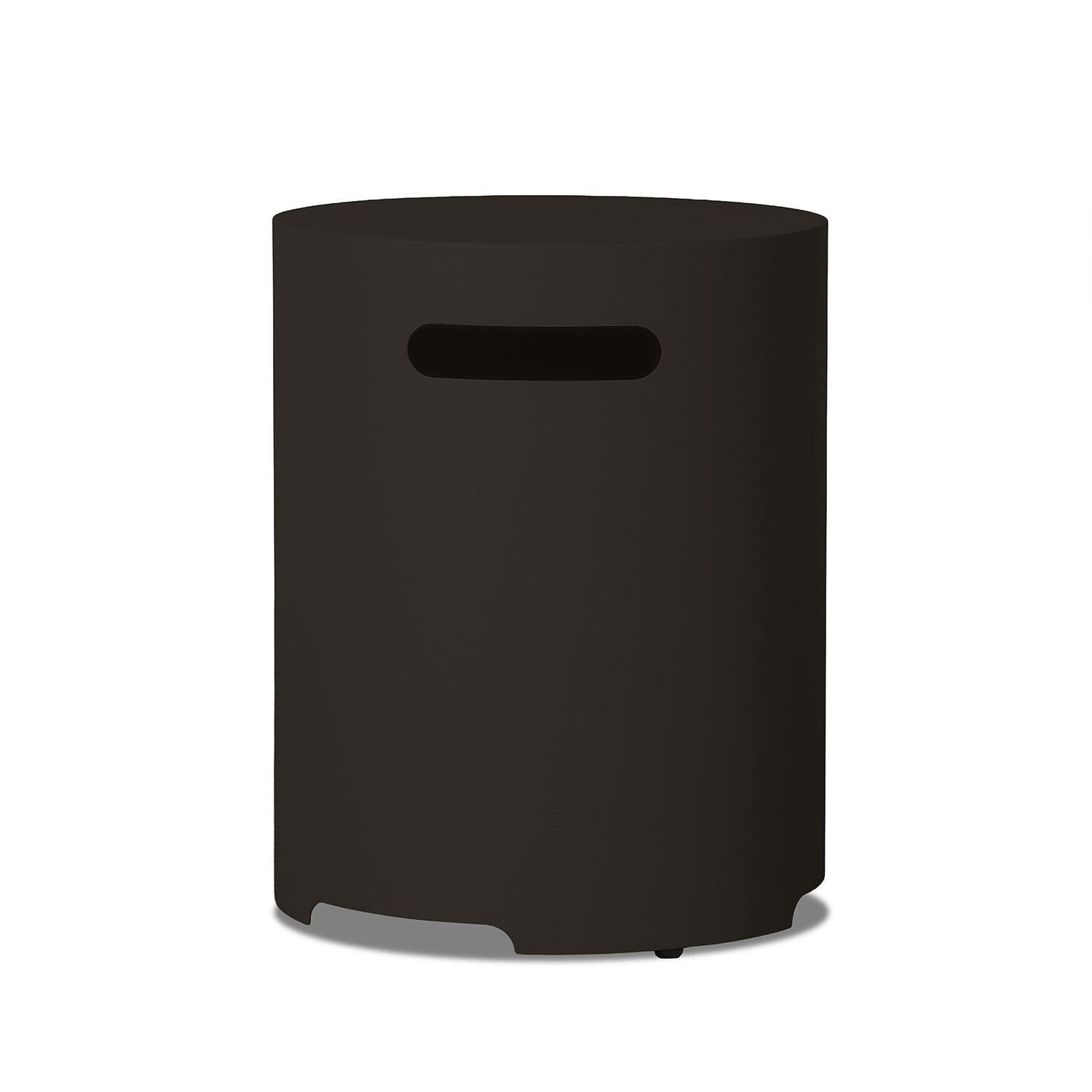 20-in Round Metal Propane Tank Cover in Dark Bronze by Lakeview Outdoor Designs - Handle - White Background thumbnail