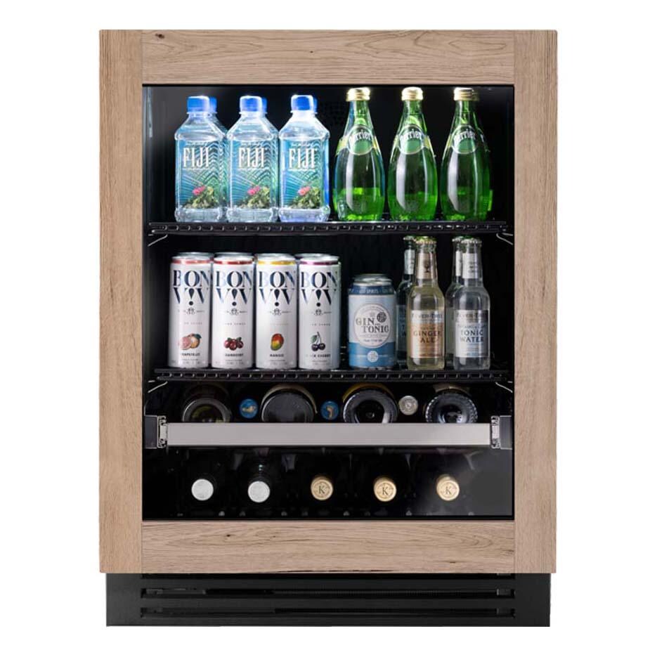 True ADA Height 24 Inch 105 Can 12 Bottle Left Hinge Glass Door Outdoor Beverage Center - Overlay Ready - TUBADA-24-LG-A~O