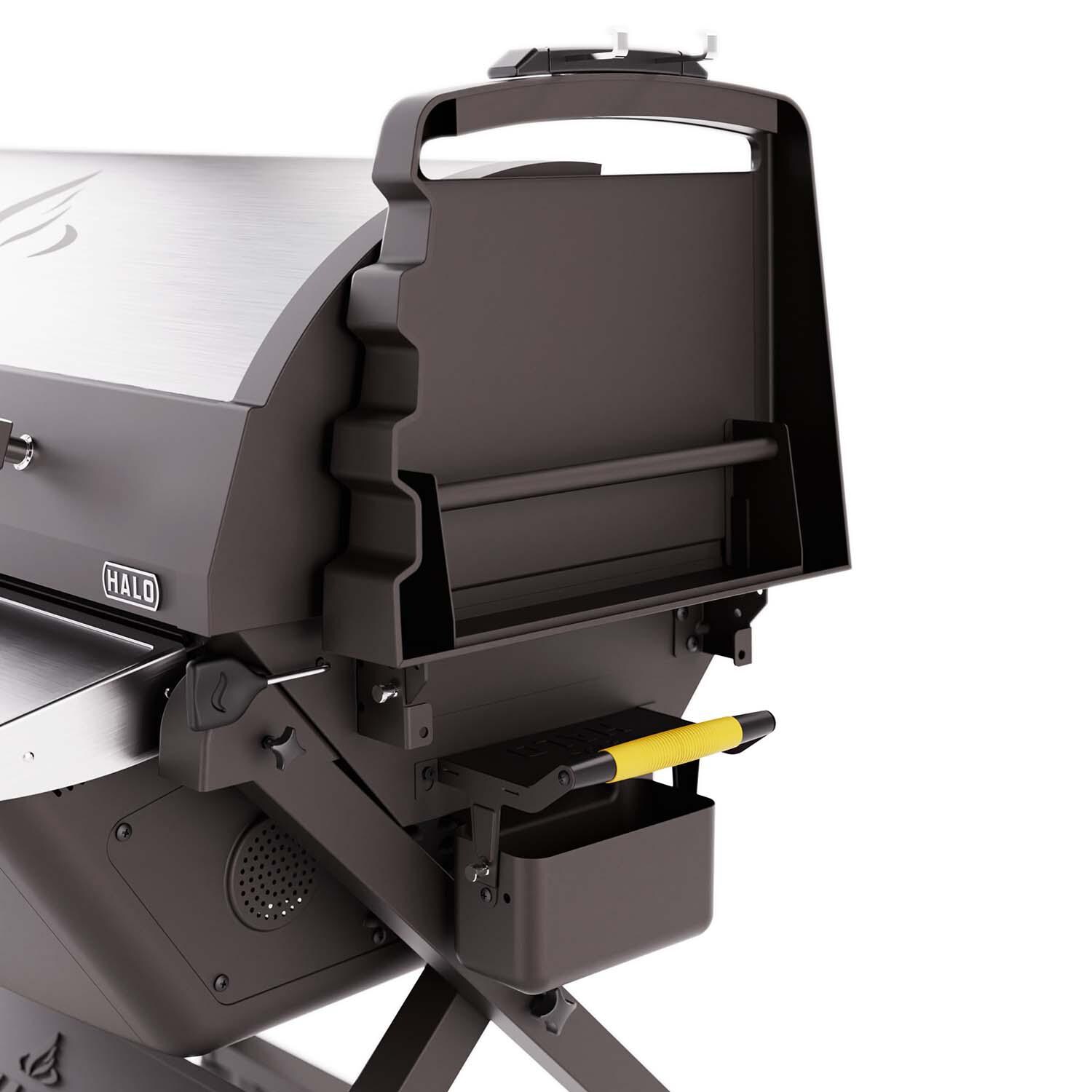 HALO HS-1003-XNA Prime1100 Outdoor Pellet Grill - Shelf Folded Up thumbnail