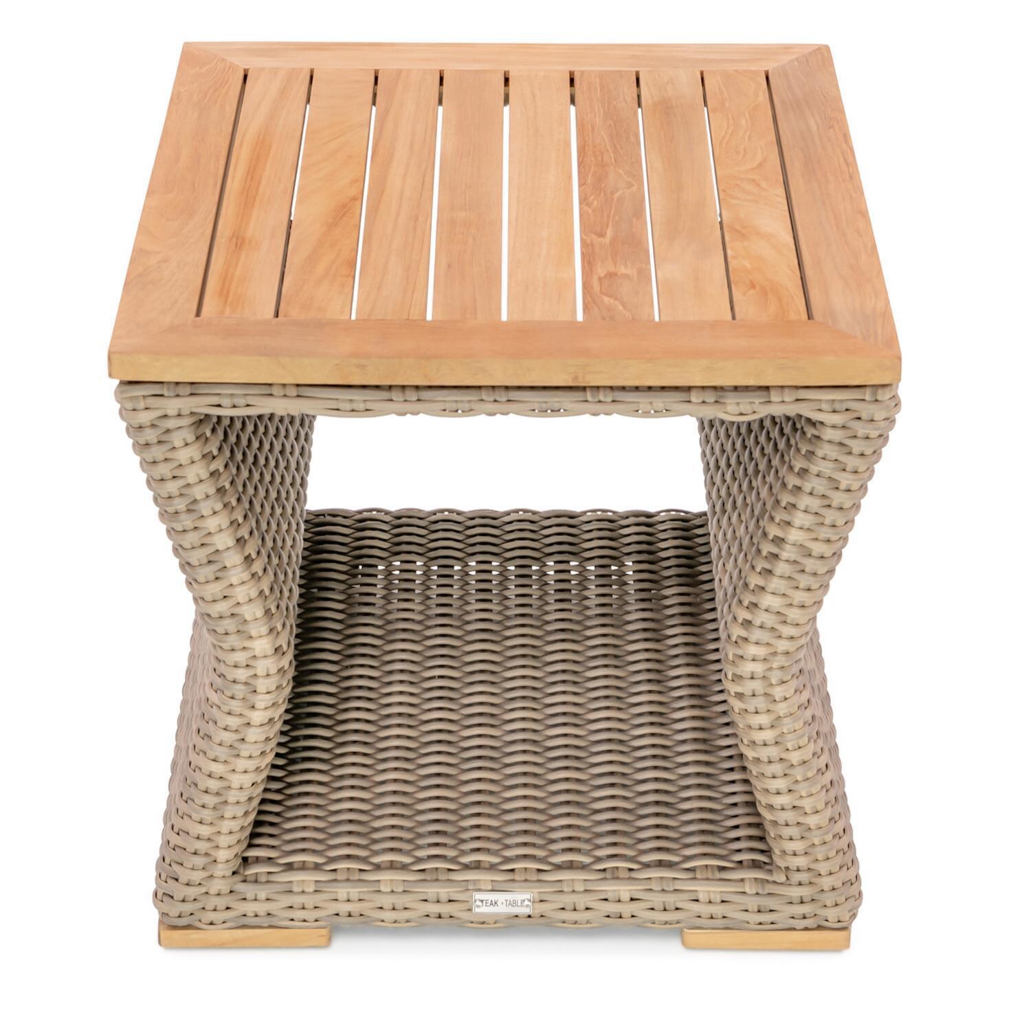Teak + Table Havana Square Side Table - Table Top - White Background thumbnail