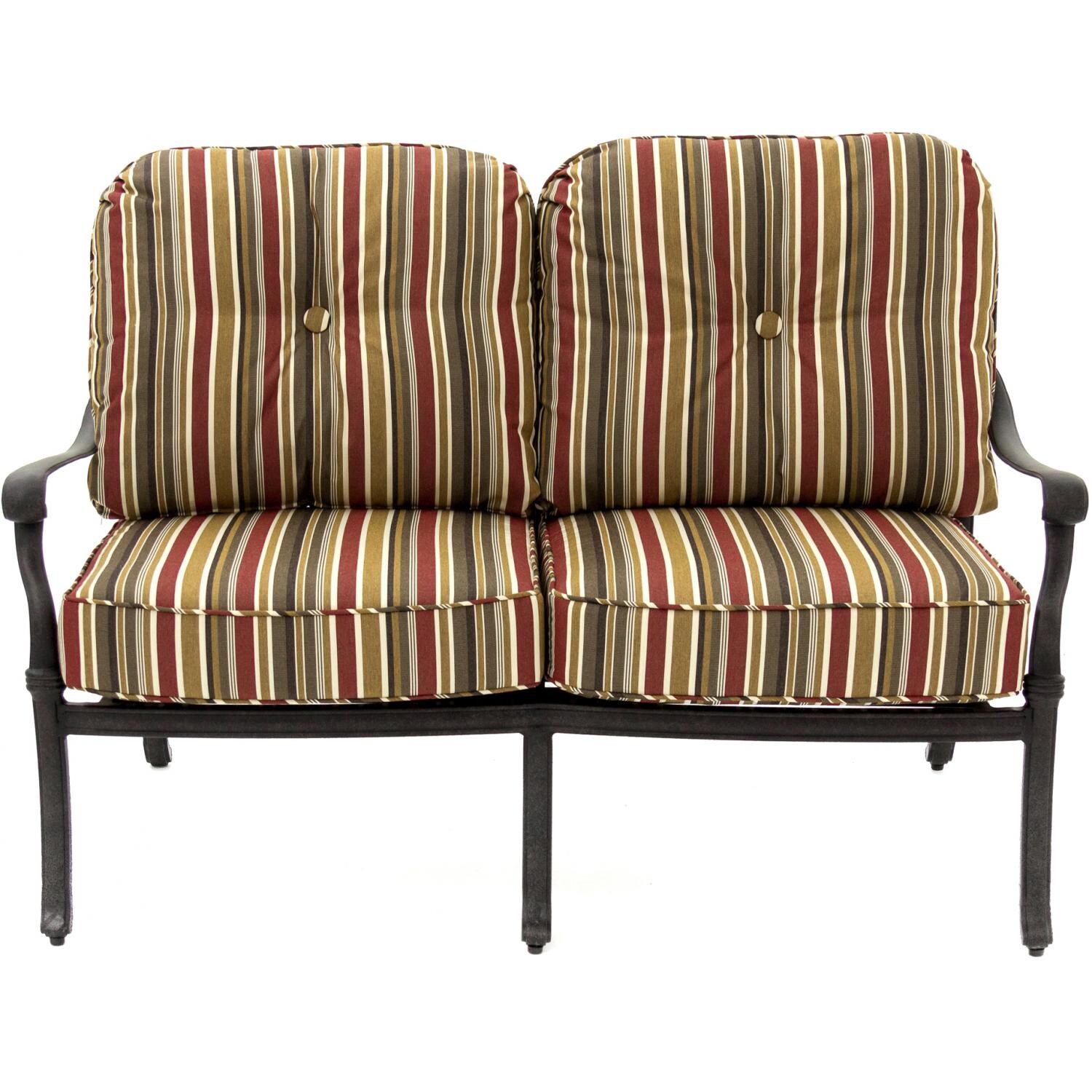 Rosedown Cast Aluminum Patio Loveseat By Lakeview Outdoor Designs - Rosedown Cast Aluminum Patio Loveseat Front View rosedown cast aluminum patio loveseat by lakeview outdoor designs - rosedown cast aluminum patio loveseat front view