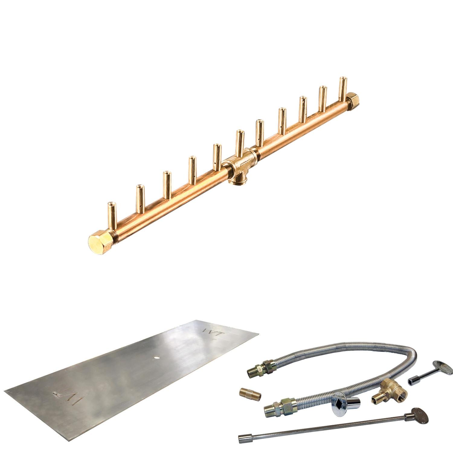 Warming Trends CFBL110NGALPL266FK1 26 X 6-Inch Linear Natural Gas Fire Pit Burner Kit W/ 22-Inch Linear CROSSFIRE Brass Burner thumbnail