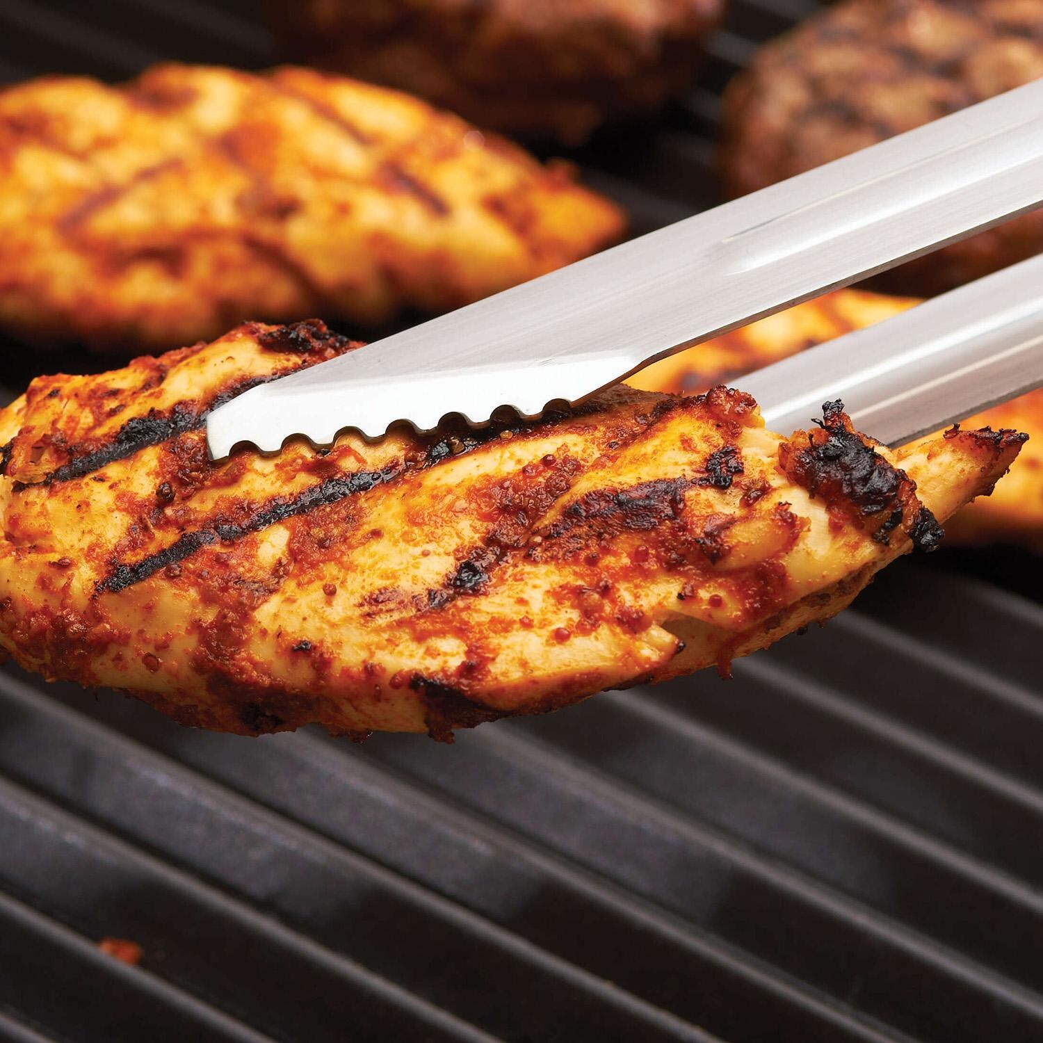 GrillPro Stainless Steel Tool Set w/ Resin Handles - 3 Pc - 40025 - Tongs - Lifestyle thumbnail