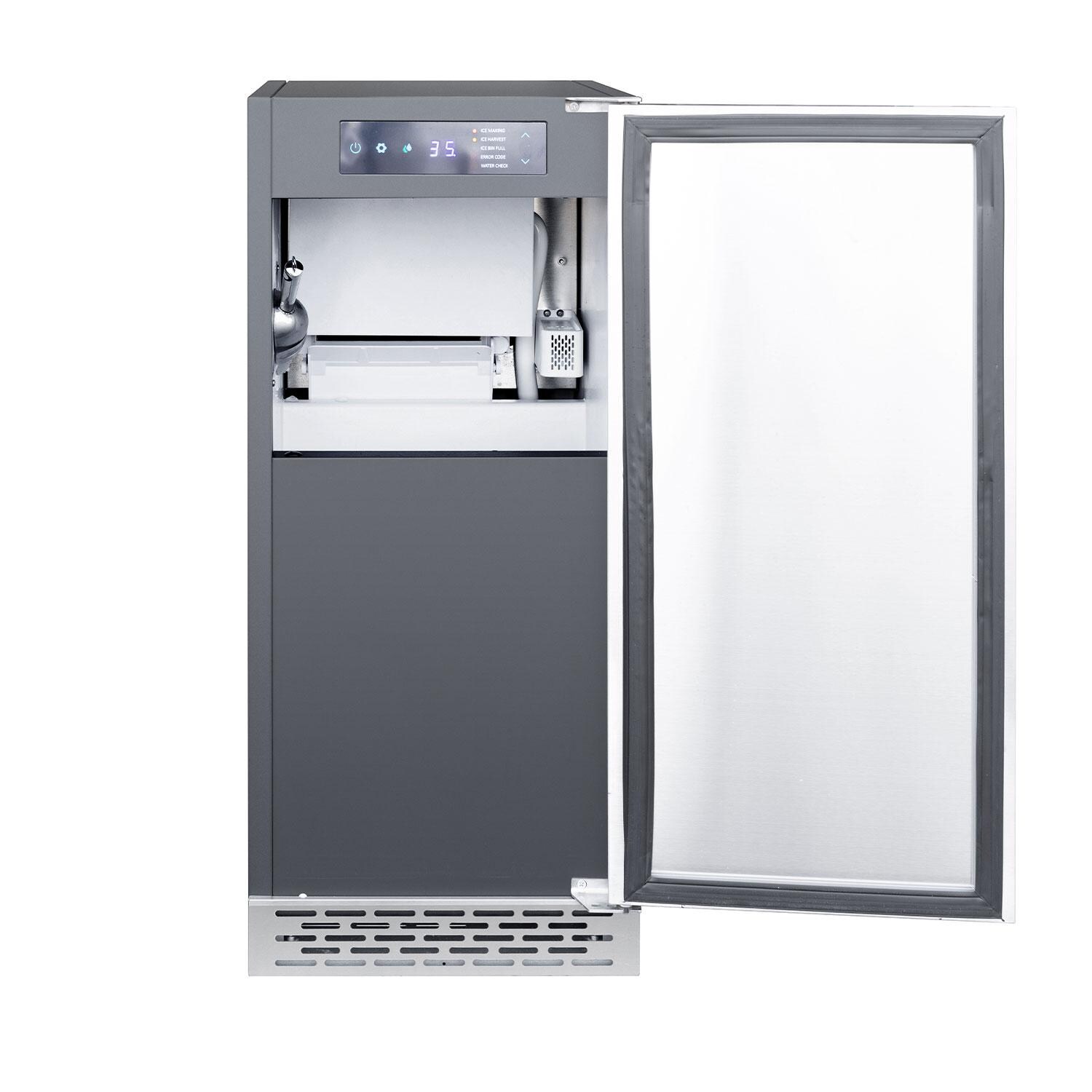 Summerset 15-in 55 Lb. Right Hinge Outdoor Ice Maker - Display - White Background thumbnail