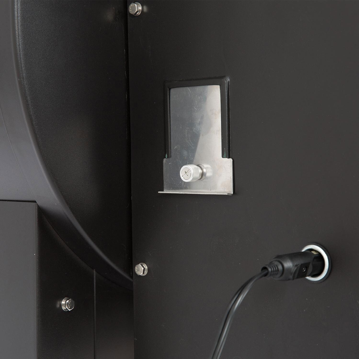 Green Mountain Grills Ledge SS Wi-Fi Controlled Wood Pellet Grill - Pellet Dump Door & 12V Direct Power Inlet - Detail thumbnail