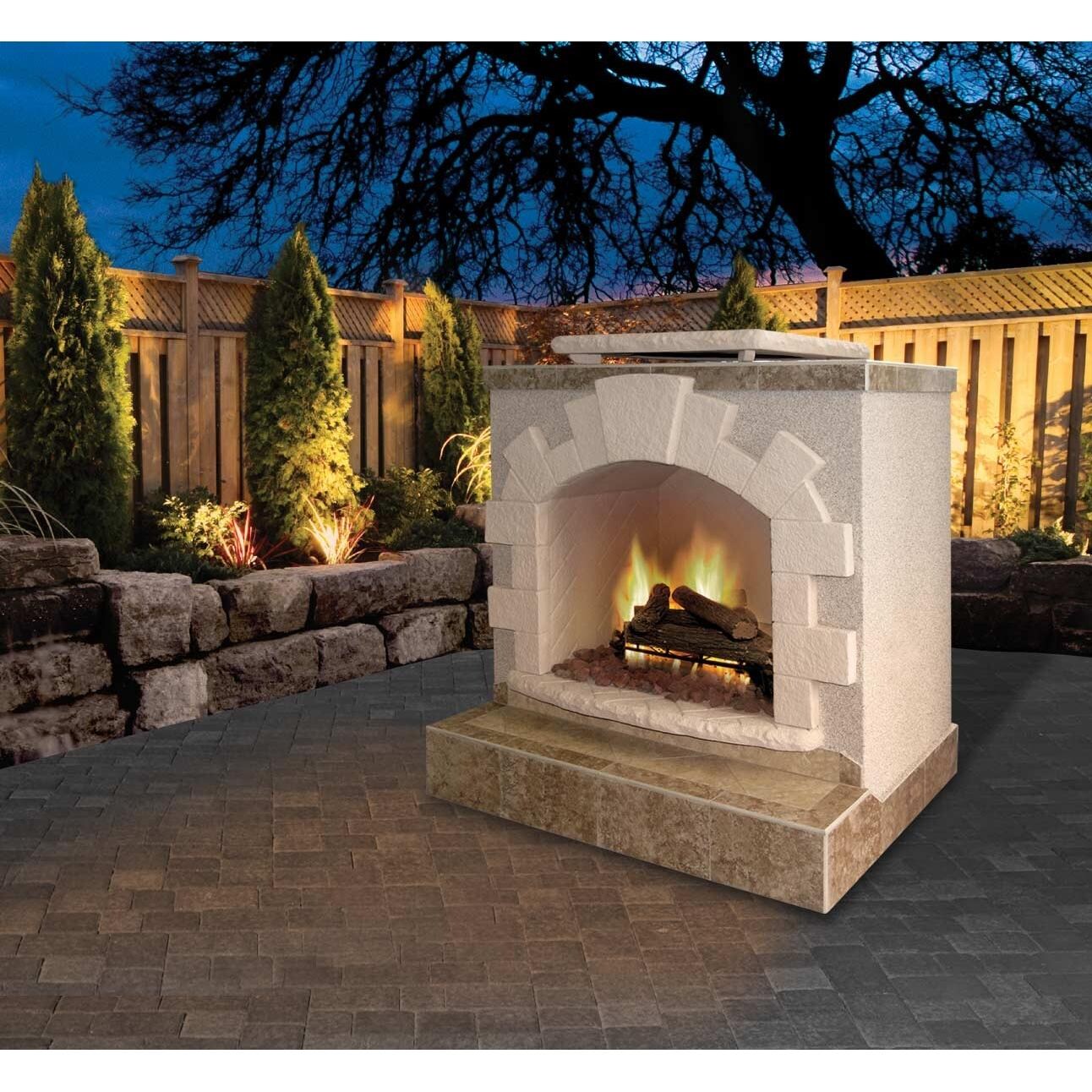 Cal Flame 48-Inch Outdoor Propane Gas Fireplace