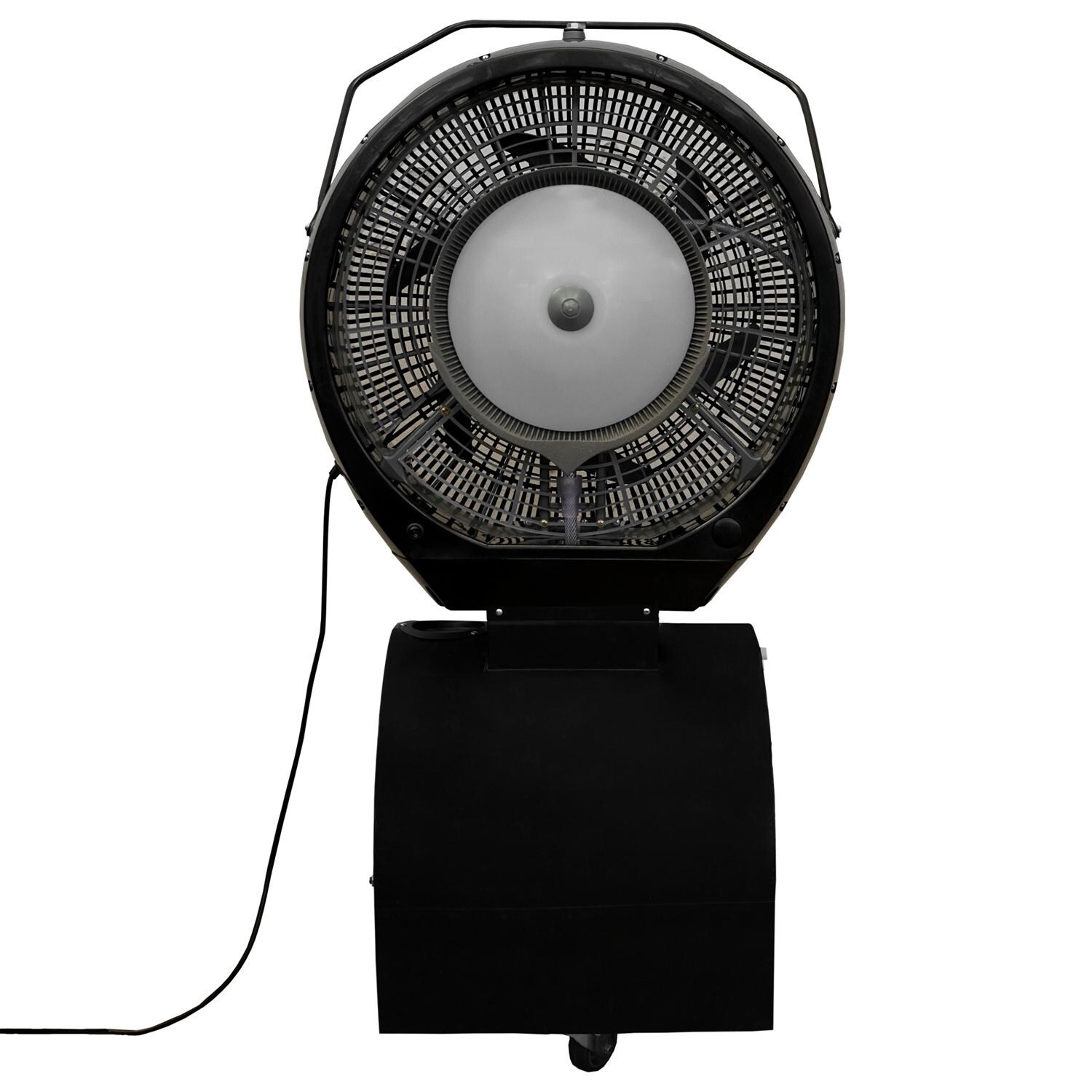 Ecojet by Joape LVP-030403 Cyclone Reservoir 18-Gallon Outdoor Misting Fan - Black - Front View thumbnail