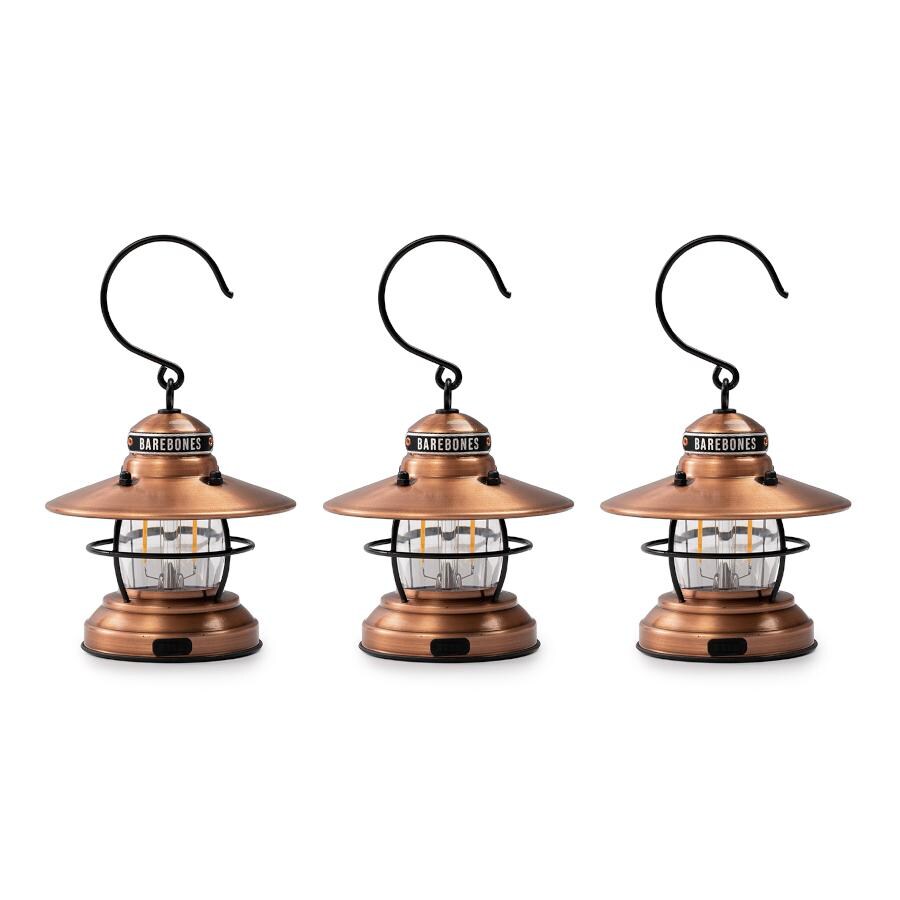 Barebones Living LIV-278 Edison Mini Lantern 3 Pack Copper thumbnail