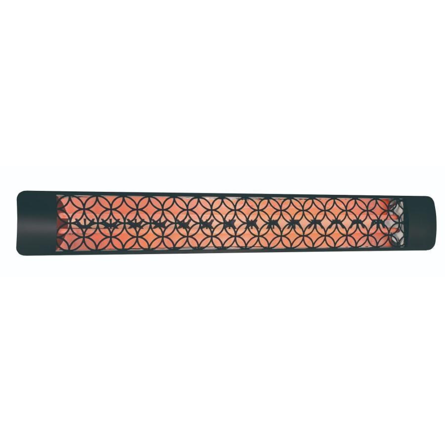 Eurofase EF60277B2 Clover Series 61-Inch 6000 Watt Dual Element 277V Electric Infrared Patio Heater In Black - White Background thumbnail