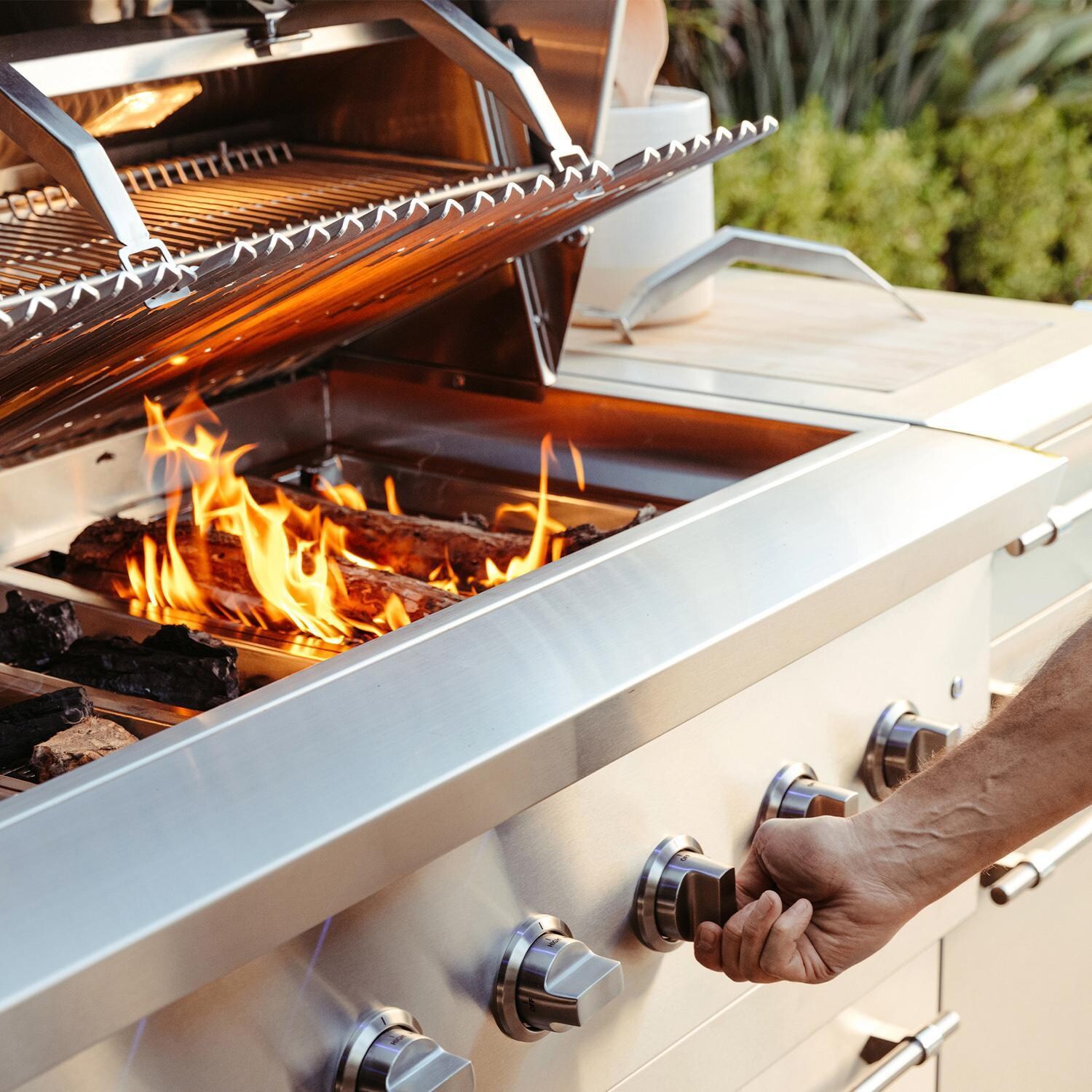 American Made Grills Encore 36-Inch Freestanding Hybrid Grill ENCFS36-NG - Natural Gas - Wood - Lifestyle thumbnail