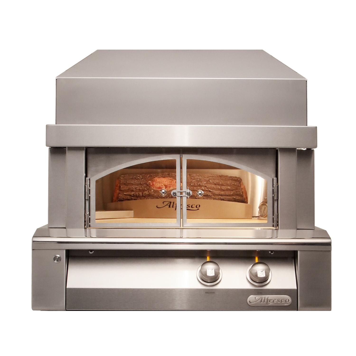 Alfresco 30Inch Countertop Natural Gas Outdoor Pizza Oven Plus AXE
