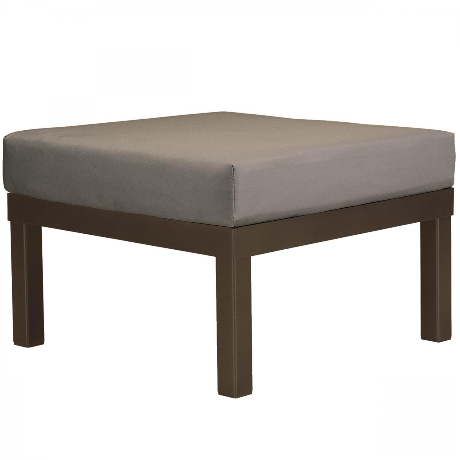 Ashbee Aluminum Patio Ottoman By Telescope Casual - Textured Kona/Mushroom image