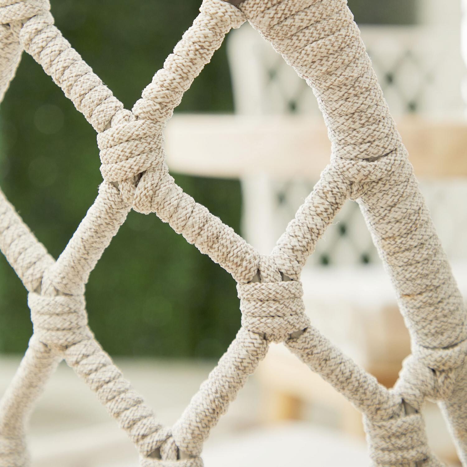 Lakeview Costa Brook Woven Rope Dining Side Chair in White Speckle - Rope Detail thumbnail