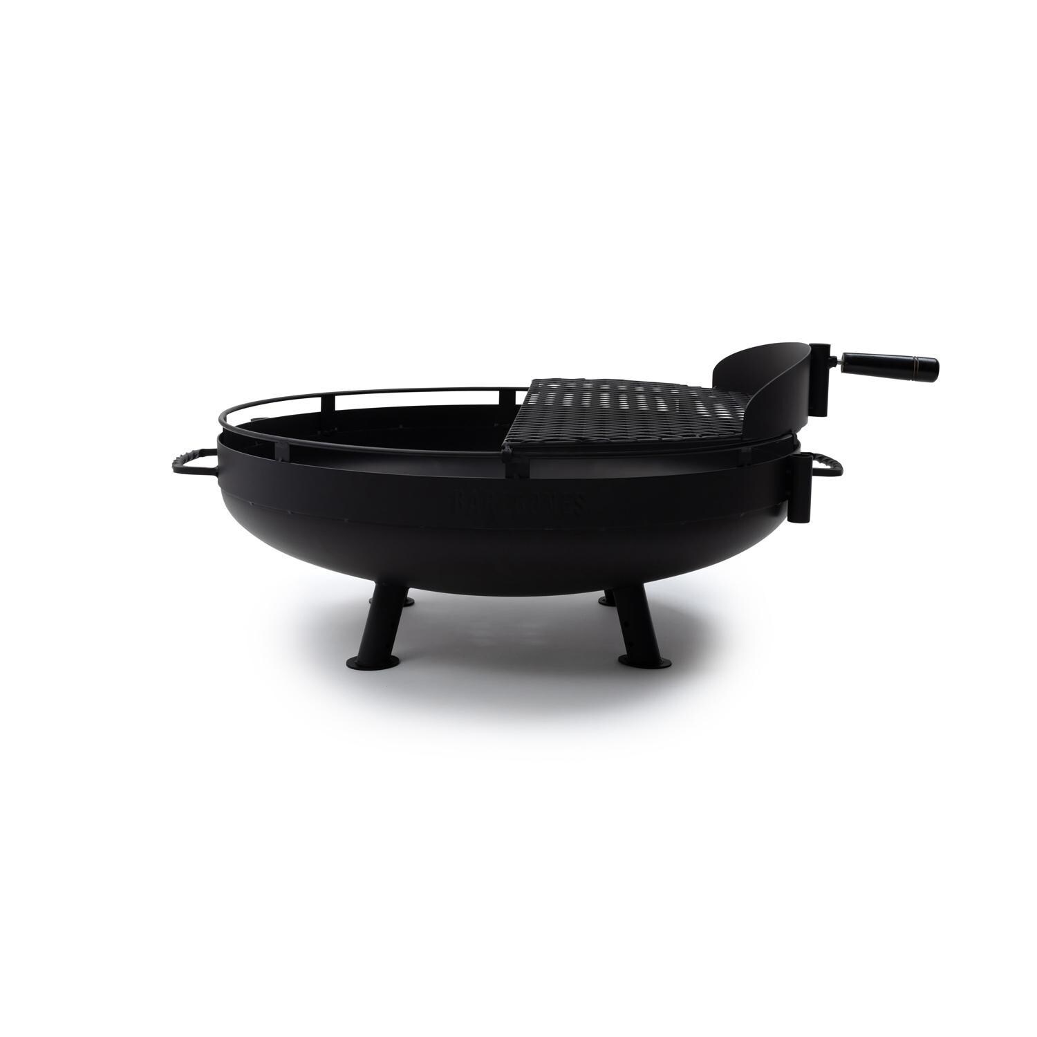 Barebones Living CKW-450 Cowboy 30-Inch Fire Pit Grill - Shown Without Extension Legs - White Background thumbnail